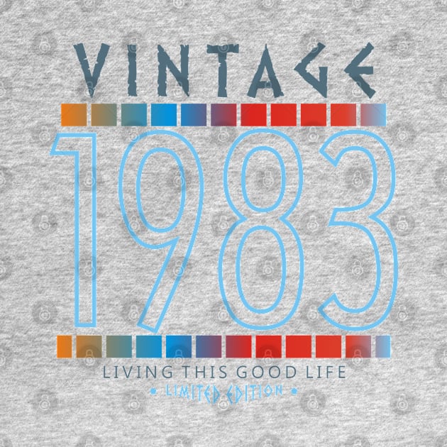 37th Birthday T-Shirt - Vintage 1983 by Reshartinc